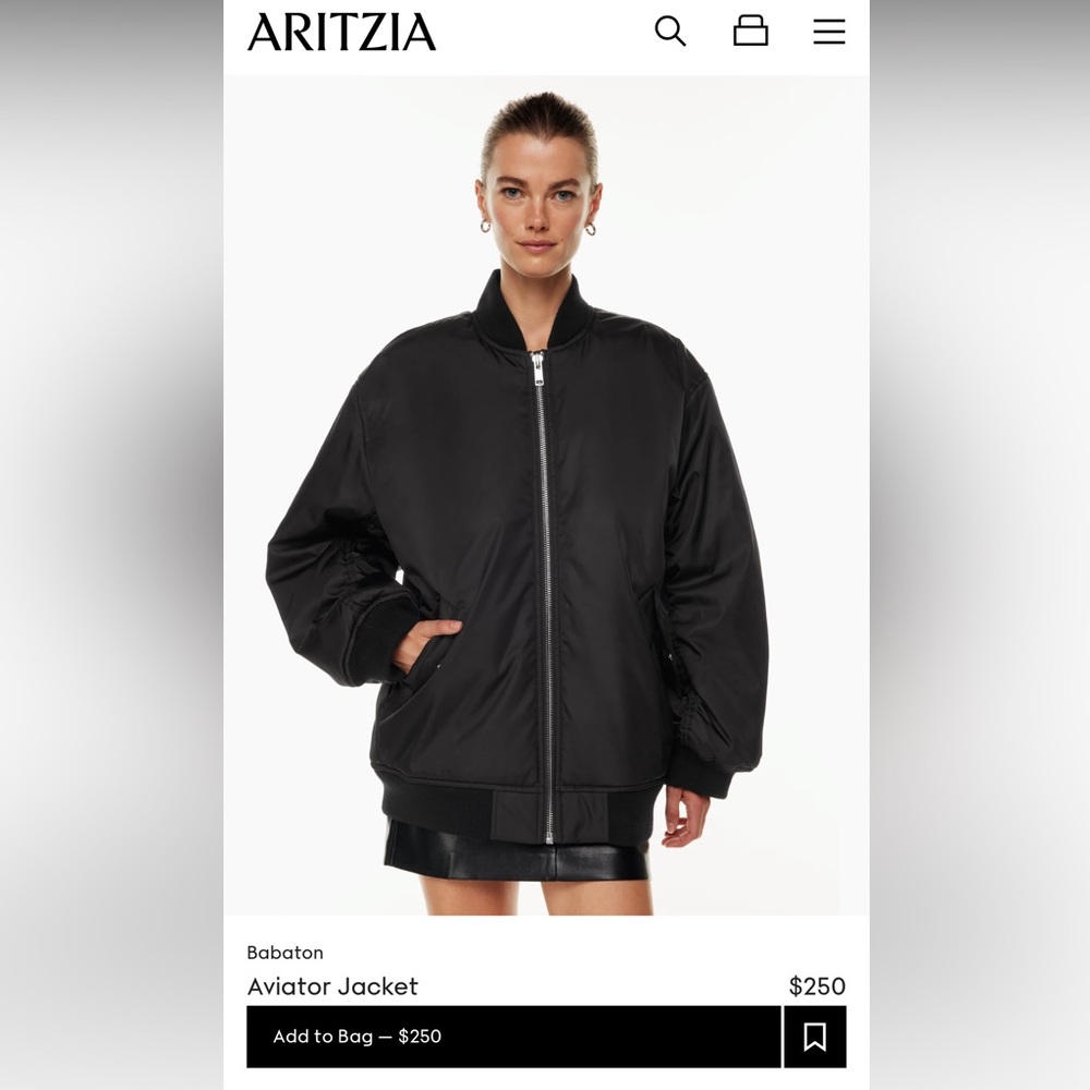 Aritzia aviator jacket - brand new - XS